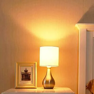 POPILION Modern 14.4 Inches Metal Bedside Table Lamp