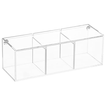 Yeeco Clear Acrylic Capsule Holder - 3 Compartments Organizer