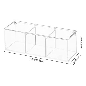 Yeeco Clear Acrylic Capsule Holder - 3 Compartments Organizer