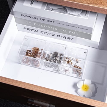 Yeeco Clear Acrylic Capsule Holder - 3 Compartments Organizer