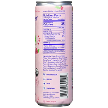 Wild Wonder Organic Guava Rose Probiotic Drink 12oz