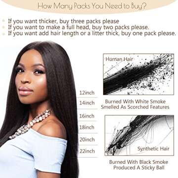 Loxxy Yaki Clip-in Hair Extensions for Black Women - 20 inch