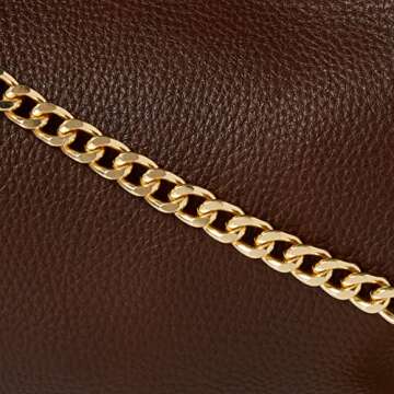 The Drop Women's Keela Round Chain Crossbody Bag, Chocolate, One Size