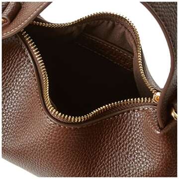 The Drop Women's Keela Round Chain Crossbody Bag, Chocolate, One Size