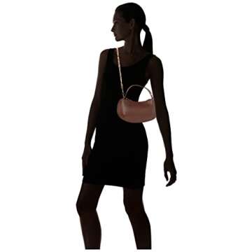 The Drop Women's Keela Round Chain Crossbody Bag, Chocolate, One Size