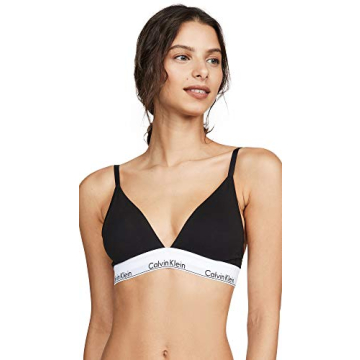 Calvin Klein Modern Cotton Lightly Lined Triangle Bralette for Everyday Comfort