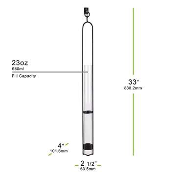 Couronne Florence Hanger Eco-Friendly Wall Hook 31" Clear