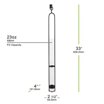 Couronne Florence Hanger Eco-Friendly Wall Hook 31" Clear