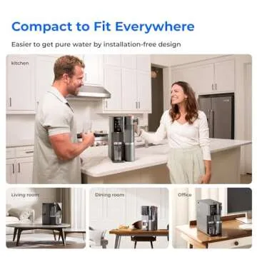 Waterdrop WD-A2 Countertop Reverse Osmosis System, 𝐇𝐨𝐭 𝐚𝐧𝐝 𝐂𝐨𝐥𝐝 RO System, Portable Pure Water Tank, Bottleless Water Cooler, 6 Temperature Settings, Hot Cold Room Water, 3:1 Pure to Drain