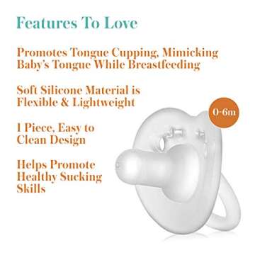 Evenflo Feeding Balance Plus Stage 1 Cylindrical Baby, Newborn and Infant Pacifier - Developed with Pediatric Feeding Specialists - 0 to 6 Months (Pack of 6)