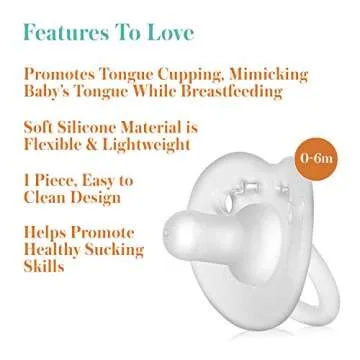 Evenflo Feeding Balance Plus Stage 1 Cylindrical Baby, Newborn and Infant Pacifier - Developed with Pediatric Feeding Specialists - 0 to 6 Months (Pack of 6)