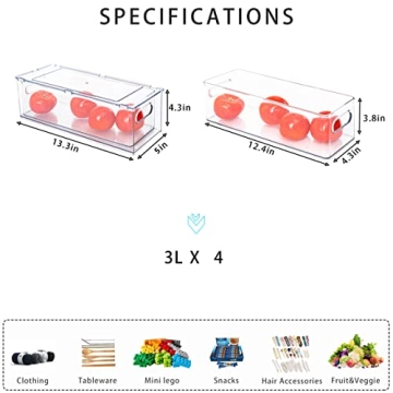 Buy MineSign Stackable Fridge Drawers for Easy Organization