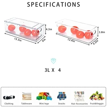 Buy MineSign Stackable Fridge Drawers for Easy Organization