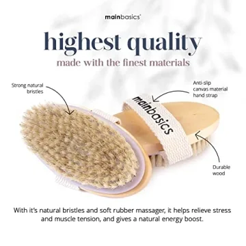 MainBasics Dry Brush for Lymphatic Health and Smooth Skin