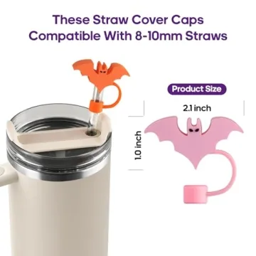 Cute Halloween Silicone Straw Covers for Stanley Cups
