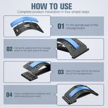 AQIQQ Back Stretcher, Multi-Level Back Cracker, Upper & Lower Back Pain Relief Device for Herniated Disc, Sciatica, Scoliosis.