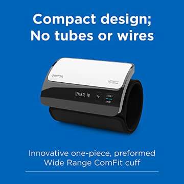 OMRON Evolv Bluetooth Wireless Upper Arm Blood Pressure Monitor with One-Piece Design, FDA Cleared, ...