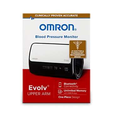 OMRON Evolv Portable Blood Pressure Monitor - Bluetooth & Reliable