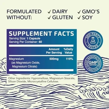 Magnesium Citrate Complex for Calm and Digestion Support | 500MG