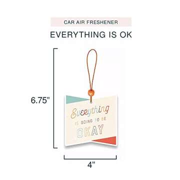 Car Air Fresheners by Studio Oh! - Pack of 2 Everything is OK Scented Hanging Air Fresheners - Unique & Exclusive Fragrance with DeoBoost Odor Eliminator