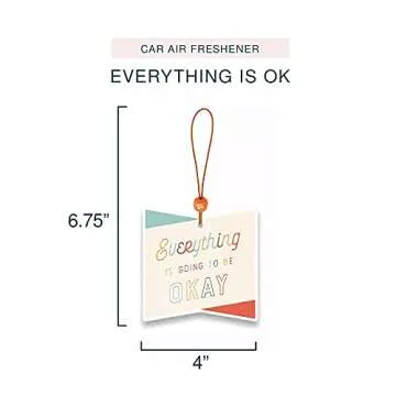 Car Air Fresheners by Studio Oh! - Pack of 2 Everything is OK Scented Hanging Air Fresheners - Unique & Exclusive Fragrance with DeoBoost Odor Eliminator