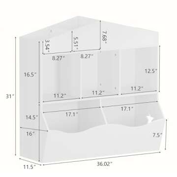 Multifunctional Kids Bookshelf & Toy Organizer - GAOMON