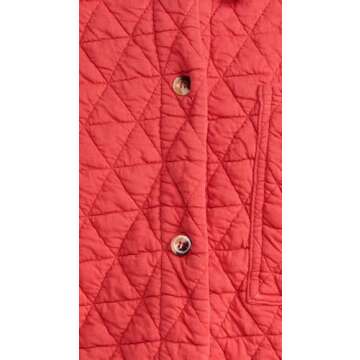 SUNDRY Quilted Shacket for Women in Flare Red - Stylish
