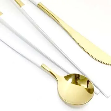 24-Piece Stainless Steel Silverware Set for Elegant Dining