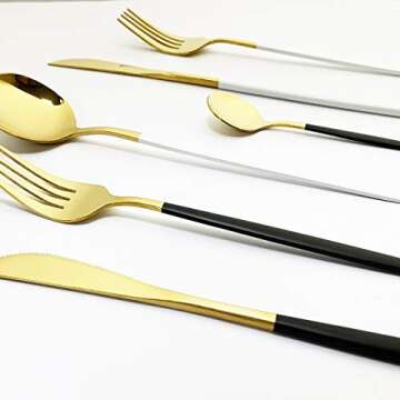 24-Piece Stainless Steel Silverware Set for Elegant Dining