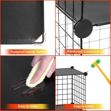 HUBSON Versatile Wire Cube Storage Organizer for Home