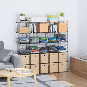 HUBSON Versatile Wire Cube Storage Organizer for Home