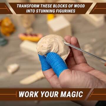 BeaverCraft Basswood Carving Blocks BW 18 pcs Whittling Wood Carving Blocks Basswood for Carving Woo...