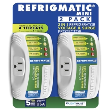 Refrigmatic WS-36300 Electronic Voltage & Surge Protector for Refrigerator Up to 27 cu. ft. Protect ...