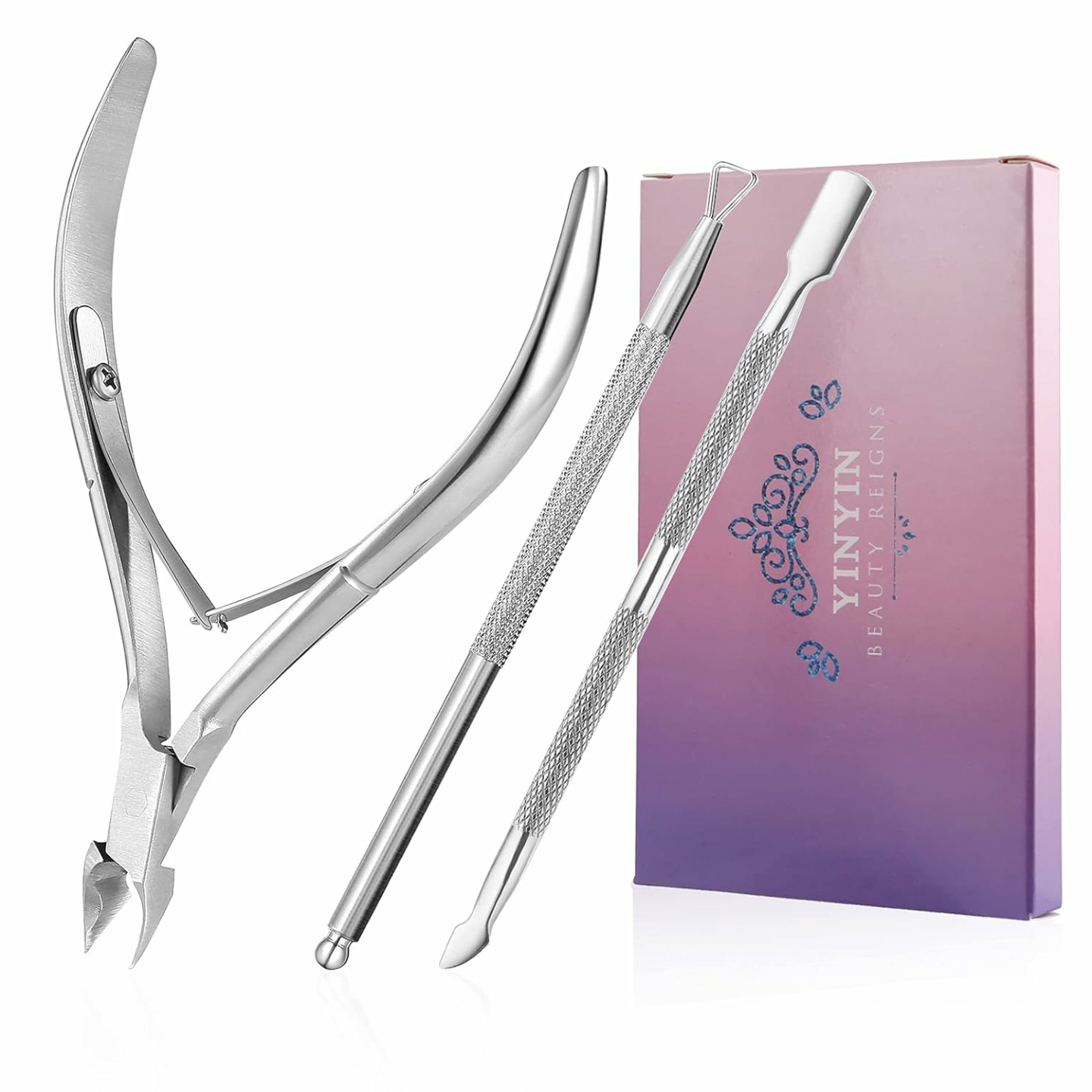 YINYIN Stainless Steel Cuticle Trimmer Set