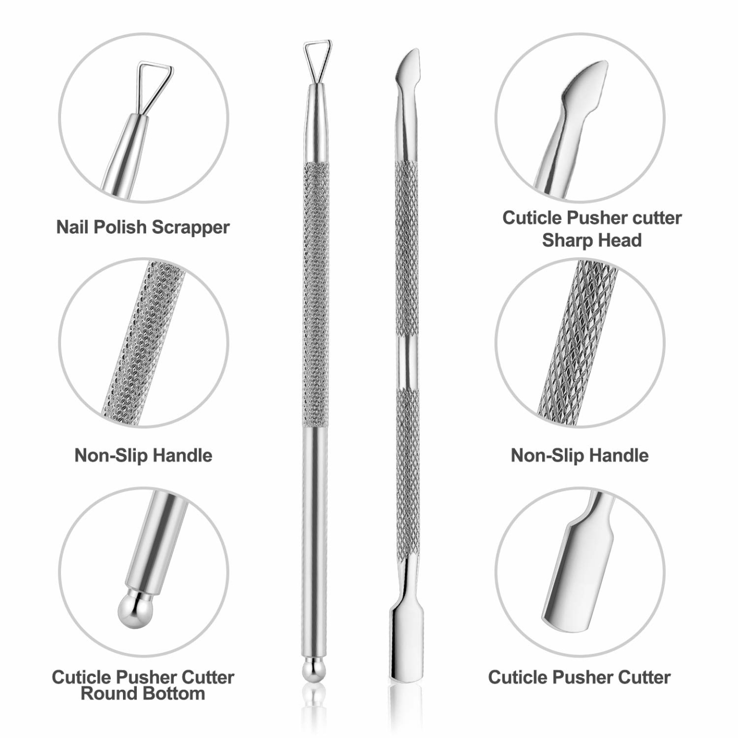 YINYIN Stainless Steel Cuticle Trimmer Set