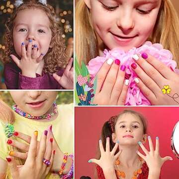 wakaniya Kids Nail Polish Set for Girls 12 Candy Colors Small Nail Polish, Non-Toxic Water-Based Peel-Off Quick Dry Nail Polish for Toddler, Low Odor Safe Nail Art Set for Girls 3+