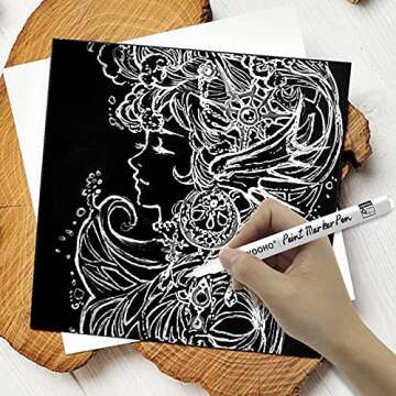 YOOHO Acrylic Paint Pen Set - 6 Color Markers