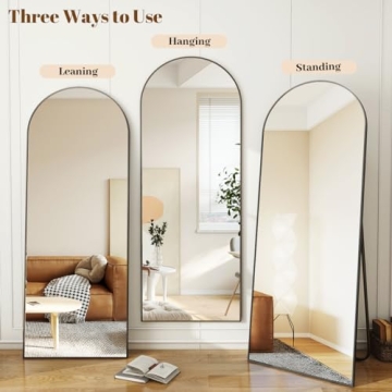 Koonmi Arched Full-Length Mirror Elegant Modern Home Decor