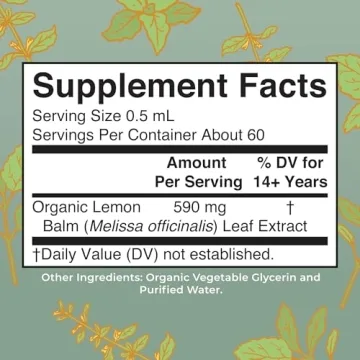 Organic Lemon Balm Leaf Extract for Mood Support