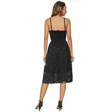 Buy Riatobe Women's Lace Floral Overlay Cocktail Dress Online