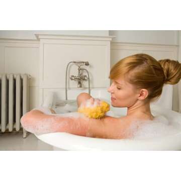 Spa Gift Set for Women "Luxury Body Care Gift Set' 4-Piece Tropical Scent with Body Lotion, Gradual Sunless Tanner, Natural Sponge and Loofah $64 Value