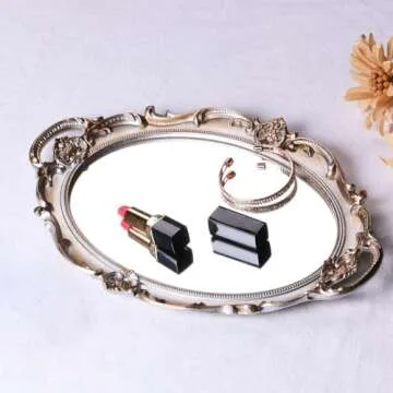 Zosenley Antique Decorative Mirror Tray - 9.8"x14.6"