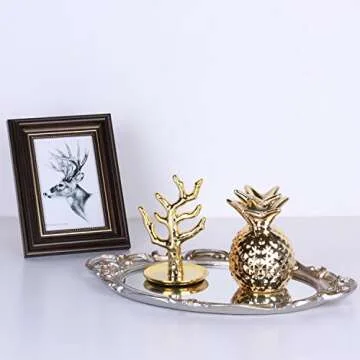 Zosenley Antique Decorative Mirror Tray - 9.8"x14.6"