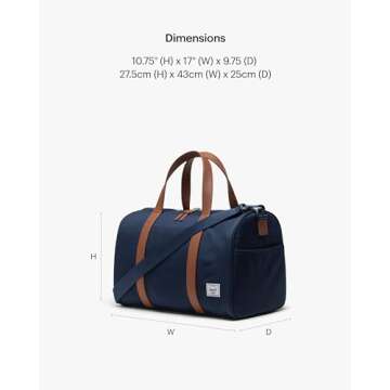 Herschel Novel Duffle - Eco-Friendly 43L Navy Bag
