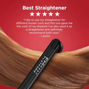 FHI HEAT Platform Pro Styling Tourmaline Hair Straightener for All Hair Types, 1/2 Inch