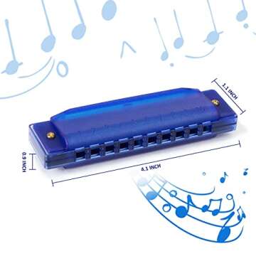 AMOR PRESENT Kids Harmonica Set - 2PCS for Toddlers | 10 Holes with Cases