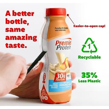 Premier Protein Shake 30g Protein Low Sugar Vitamins Peaches & Cream