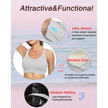 RUNNING GIRL High Impact Sports Bra for Women