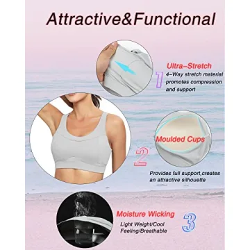 RUNNING GIRL High Impact Sports Bra for Women