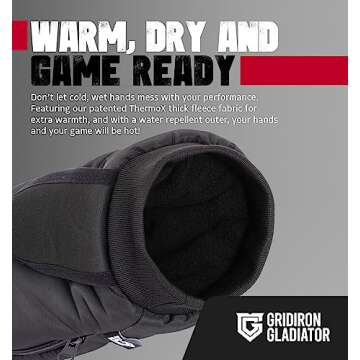 Gridiron Gladiator Football Hand Warmer Pouch - Hand Warming Pouch - Tactical Hand Muff Warmer - Golf Hand Warmer Pouch
